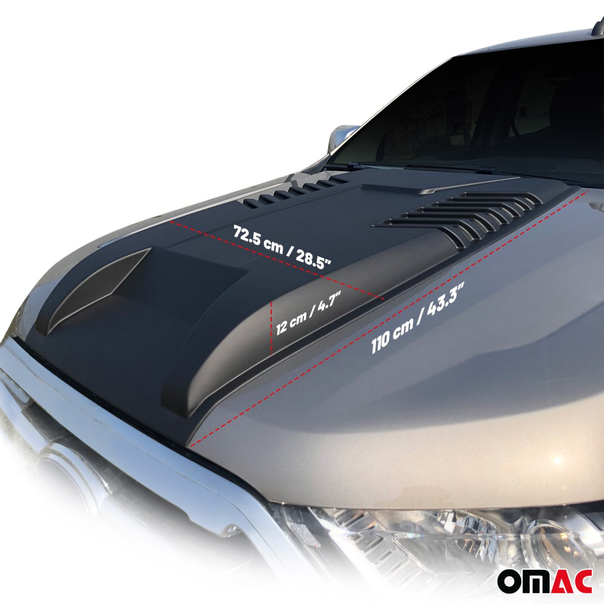 Ford Ranger Hood Vent Cover - Omac - V2 - 2019-2023